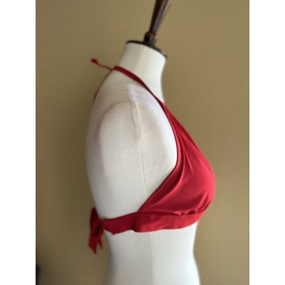 Peyton & Parker Triangle Bikini Swimsuit Top Barbados Cherry Size S - Picture 6 of 10